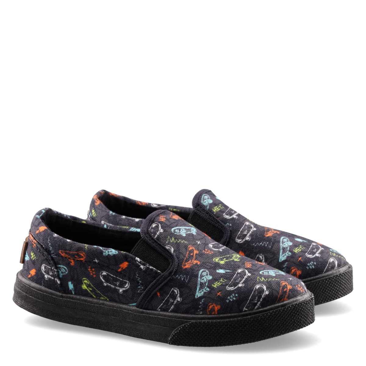 Slip-on BOSTON Print pentru copii, Skateboard